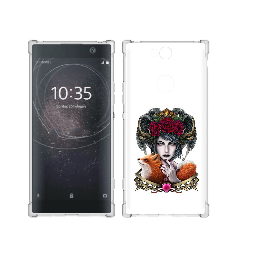 

Чехол MyPads Tocco для Sony Xperia XA2 Plus девушка с лисой, Прозрачный, Tocco