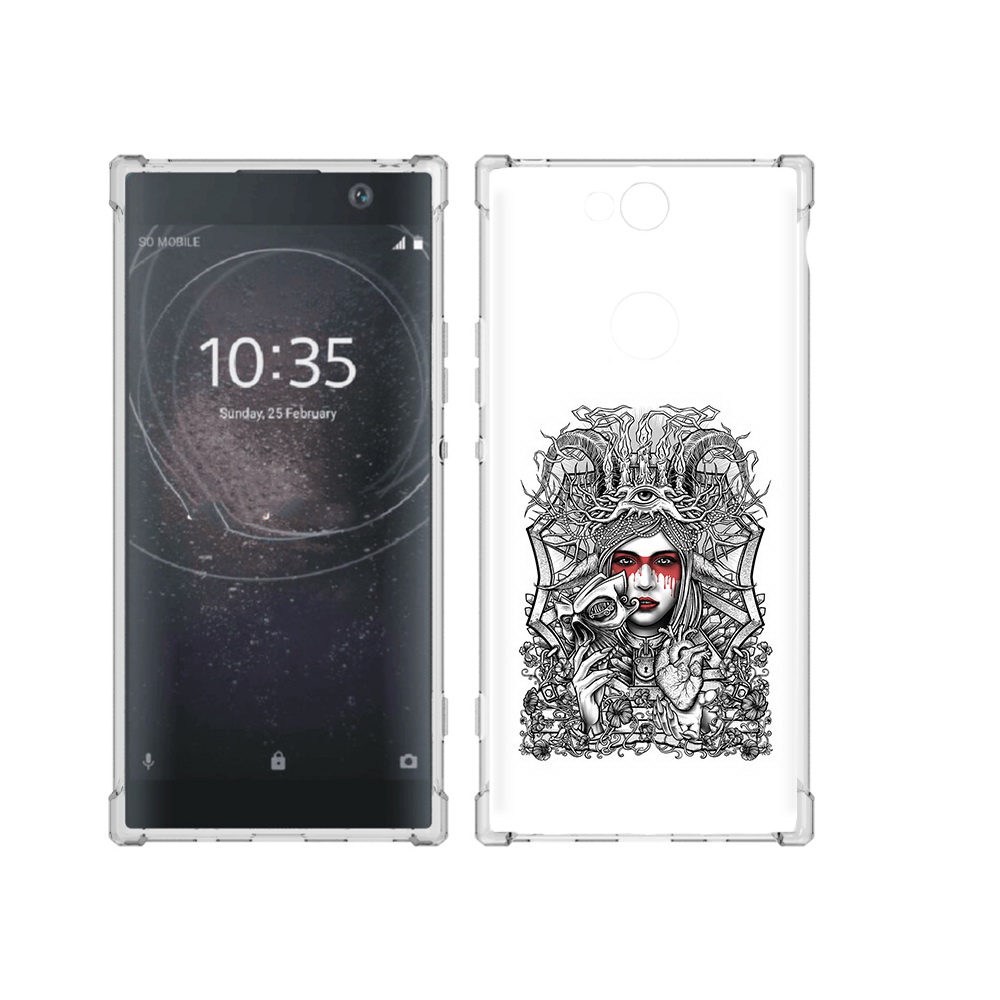 

Чехол MyPads Tocco для Sony Xperia XA2 Plus грусная девушка, Прозрачный, Tocco