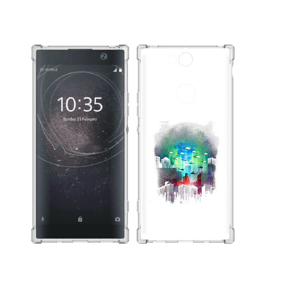 

Чехол MyPads Tocco для Sony Xperia XA2 Plus город в свечении, Прозрачный, Tocco