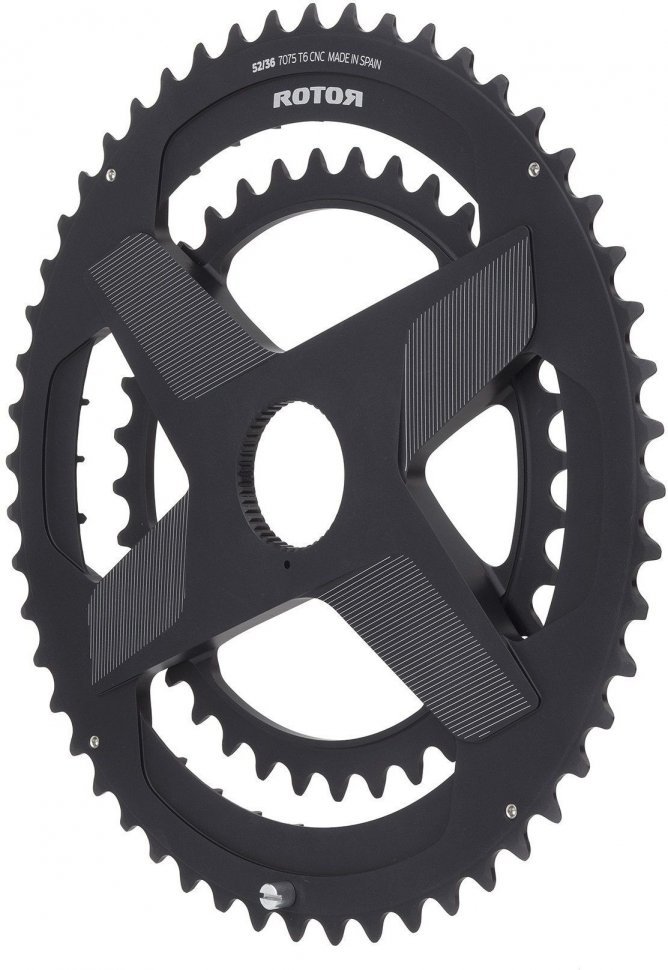 

Звезда Rotor Chainring Aldhu 3D+ Direct Mount Din Round Black 53/39t (C01-515-08010-0), Черный