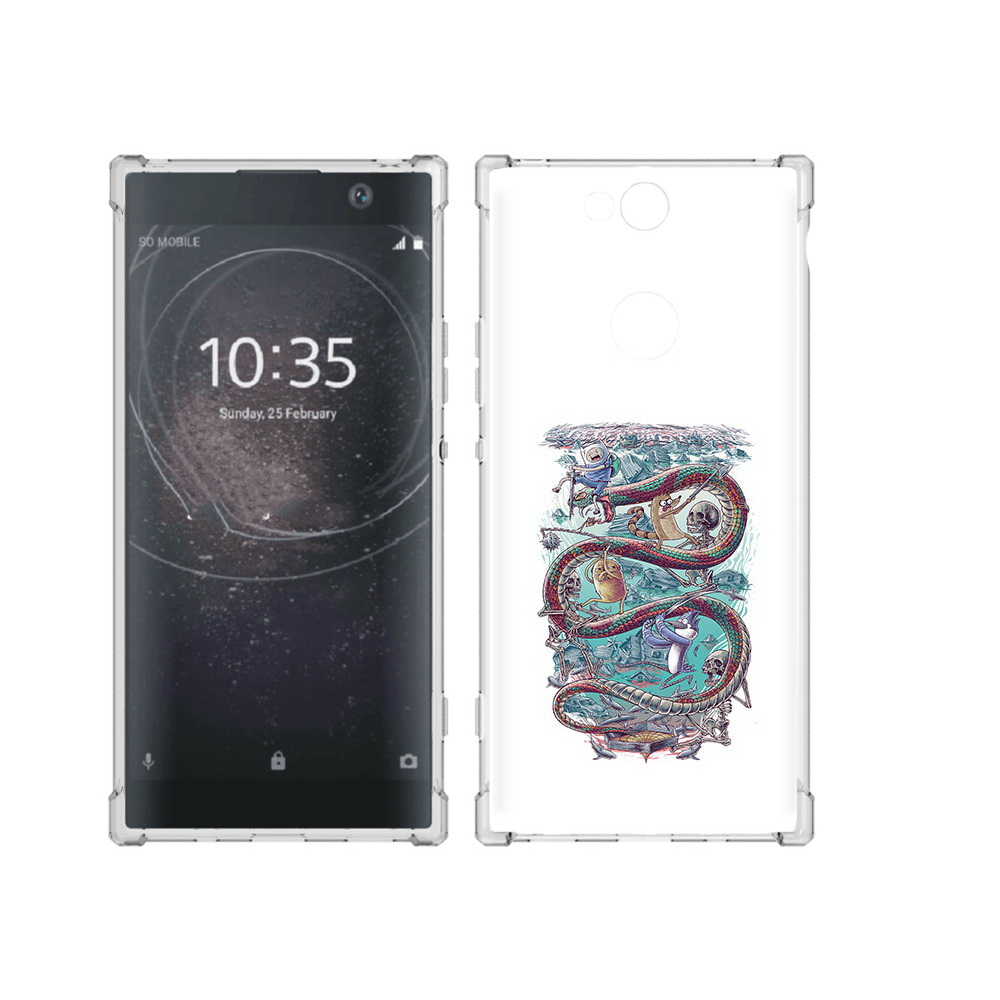 

Чехол MyPads Tocco для Sony Xperia XA2 Plus время приключений страшилка, Прозрачный, Tocco