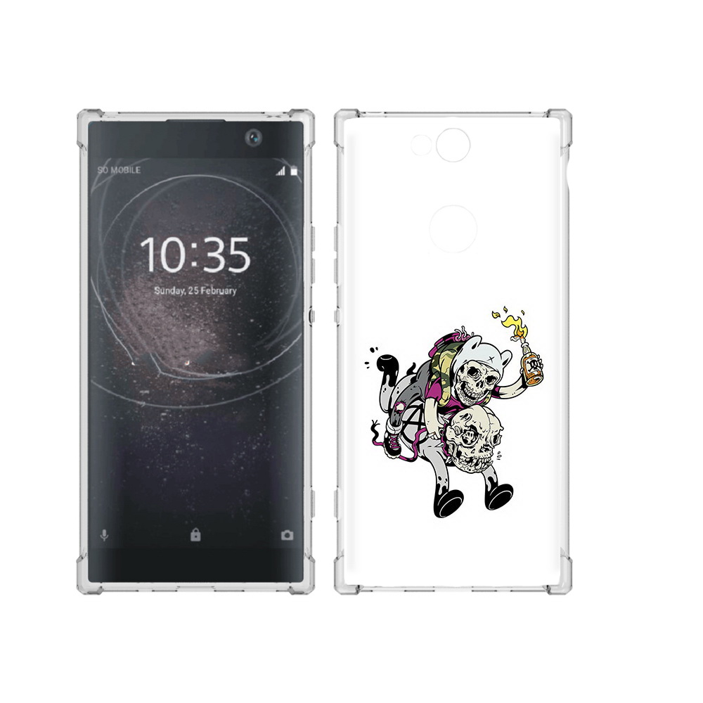 

Чехол MyPads Tocco для Sony Xperia XA2 Plus время приключений скелеты, Прозрачный, Tocco