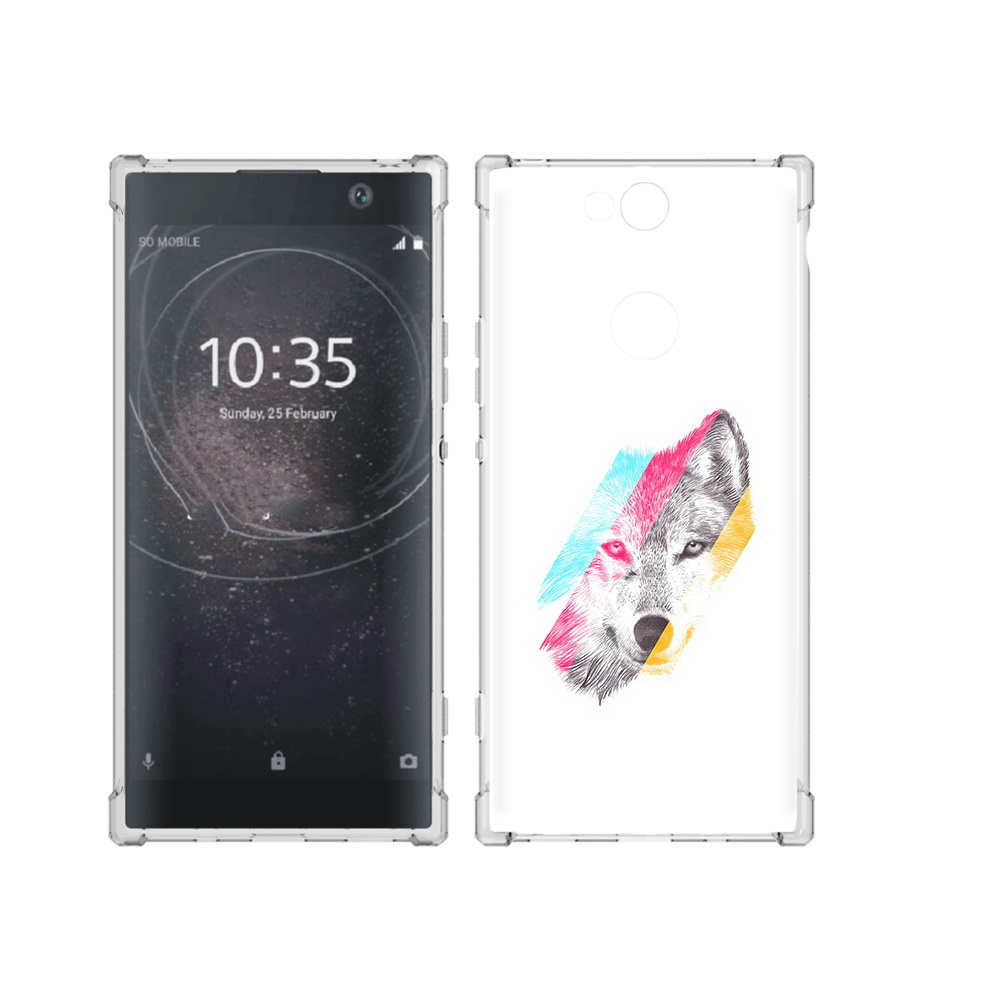 

Чехол MyPads Tocco для Sony Xperia XA2 Plus волк градиент, Прозрачный, Tocco
