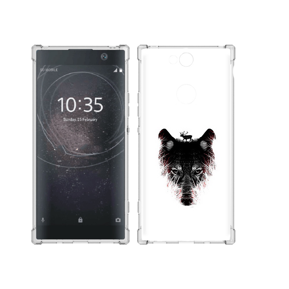 

Чехол MyPads Tocco для Sony Xperia XA2 Plus волк в траве, Прозрачный, Tocco