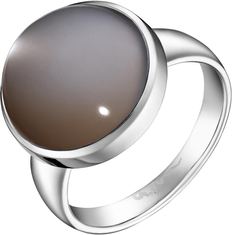 Кольцо из белого золота с лунным камнем р. 17 Арт-Модерн 010572-B