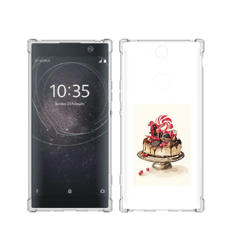 

Чехол MyPads Tocco для Sony Xperia XA2 Plus вкусный торт, Прозрачный, Tocco