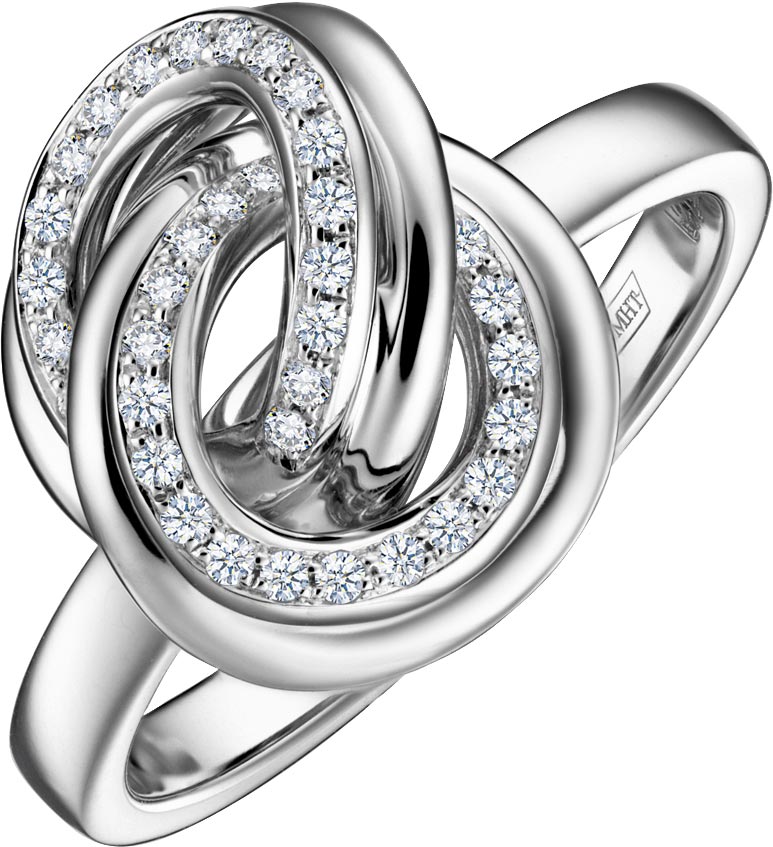 Кольцо из белого золота с бриллиантом р. 17 Арт-Модерн 010671-B