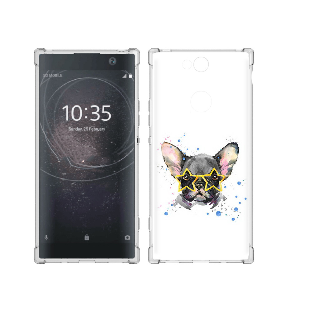 

Чехол MyPads Tocco для Sony Xperia XA2 Plus буля в очках, Прозрачный, Tocco