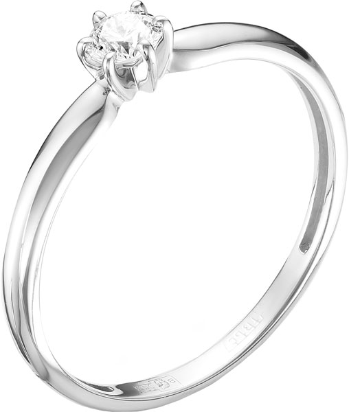 

Кольцо из белого золота с бриллиантом р. 17 Vesna jewelry 1037-251-00-00, 1037-251-00-00