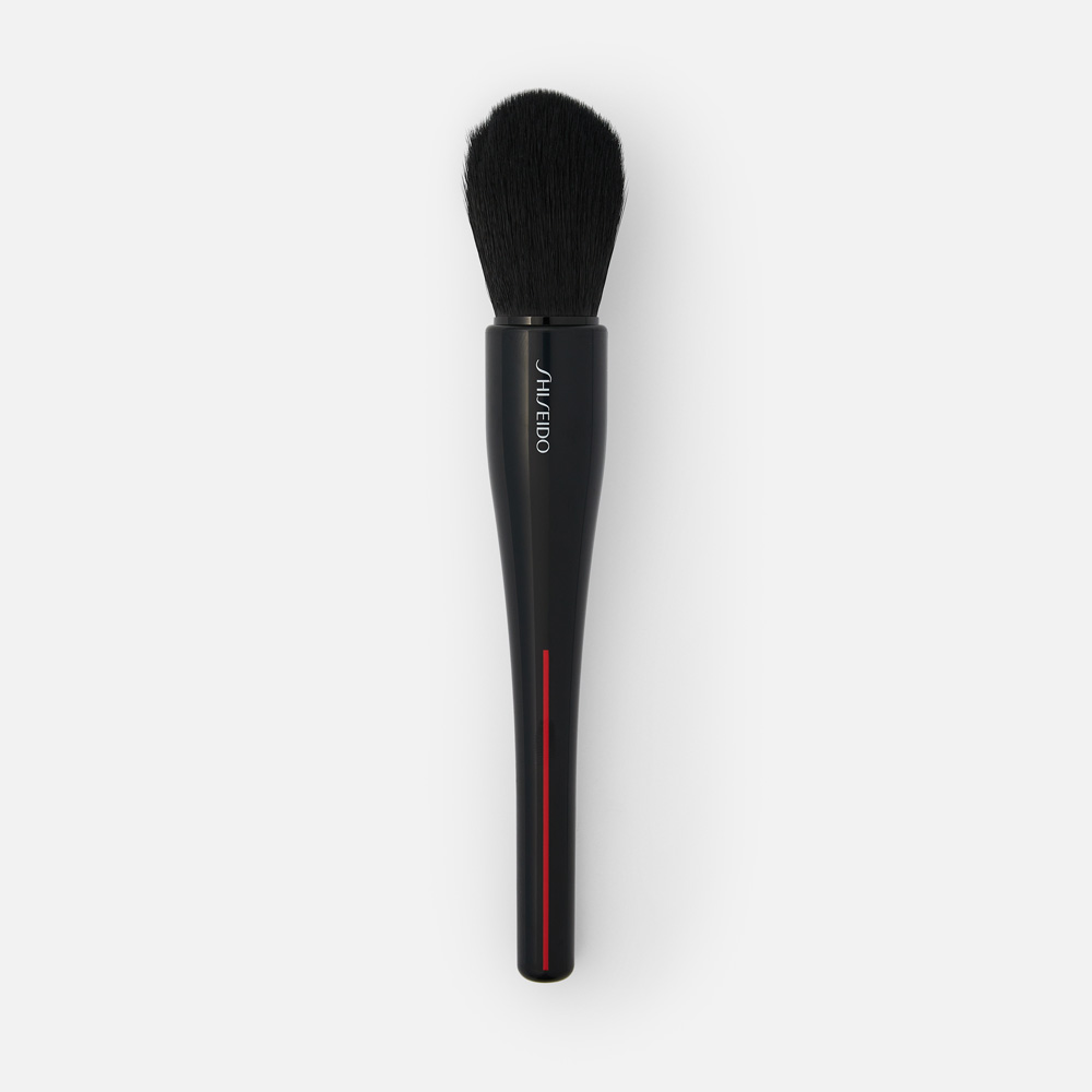 Кисть для пудры и румян SHISEIDO Maru Fude Multi Face Brush круглая, черная кисть для пудры и румян shiseido maru fude multi face brush