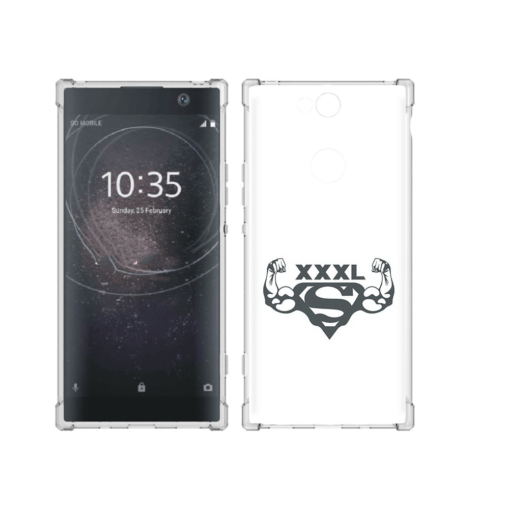 

Чехол MyPads Tocco для Sony Xperia XA2 Plus бодибилдинг супермен, Прозрачный, Tocco