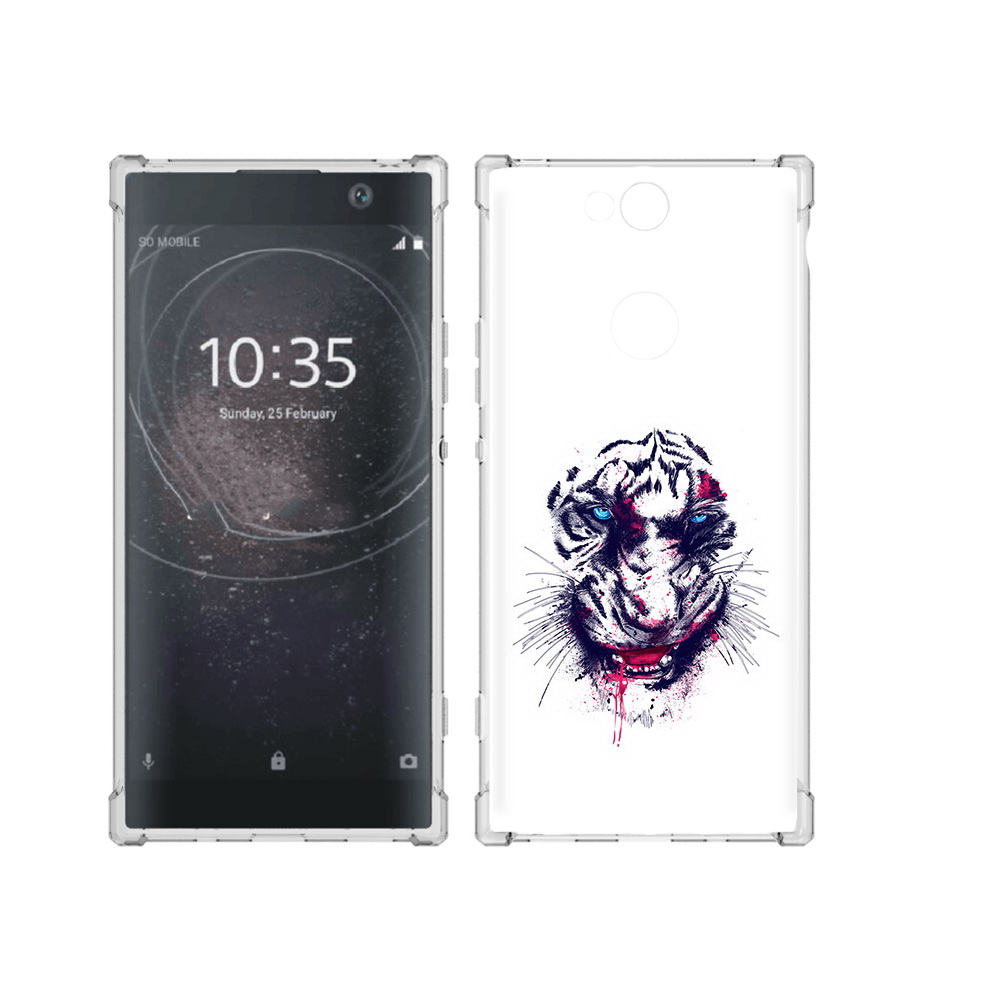 

Чехол MyPads Tocco для Sony Xperia XA2 Plus безумный тигр, Прозрачный, Tocco