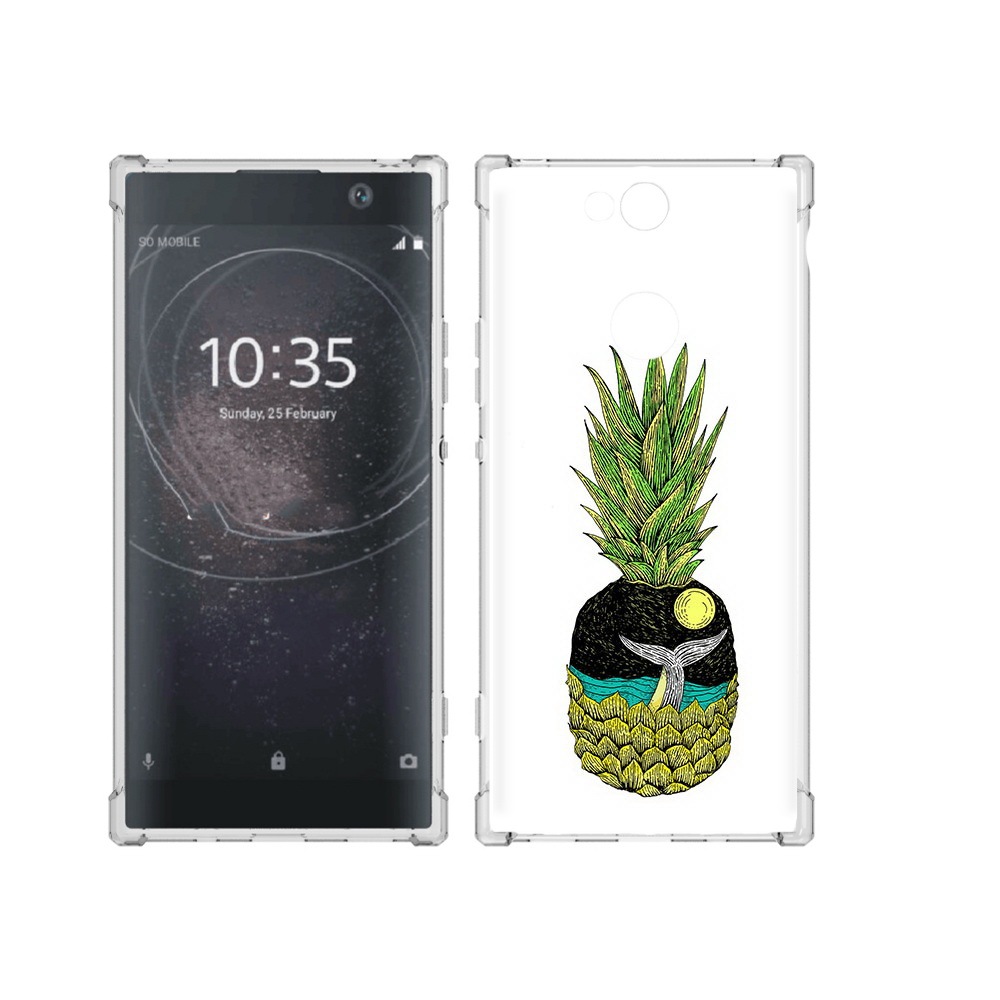 

Чехол MyPads Tocco для Sony Xperia XA2 Plus ананас с китом, Прозрачный, Tocco