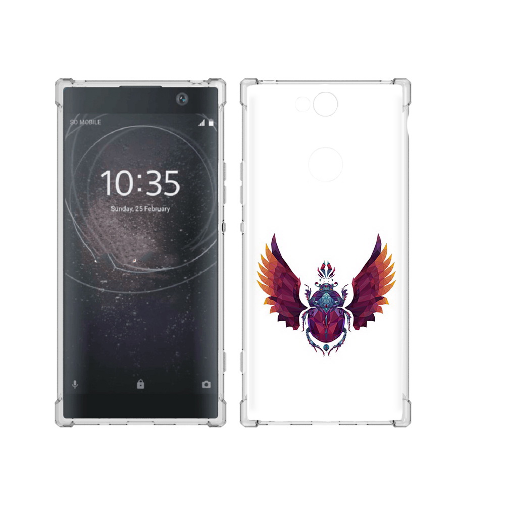 

Чехол MyPads Tocco для Sony Xperia XA2 Plus алмазный скоробей, Прозрачный, Tocco