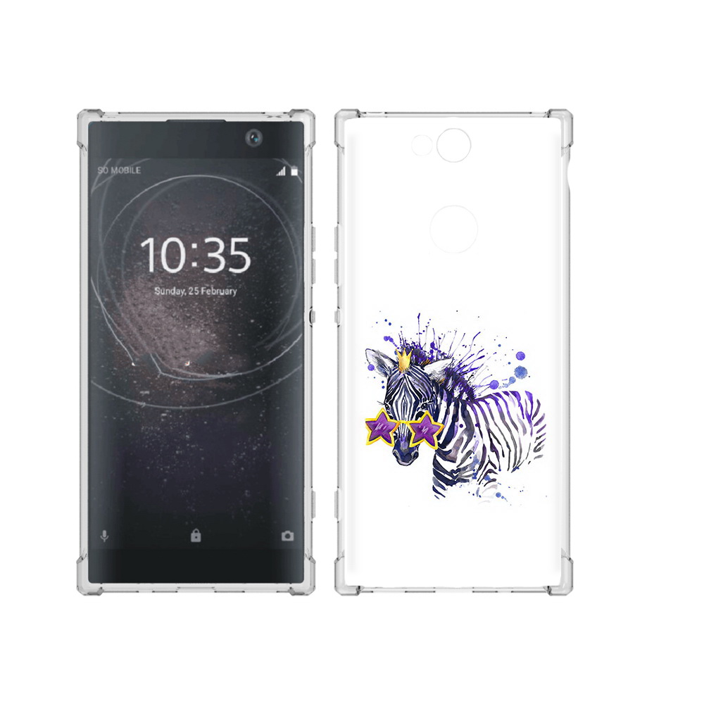 

Чехол MyPads Tocco для Sony Xperia XA2 Plus акварельная зебра, Прозрачный, Tocco
