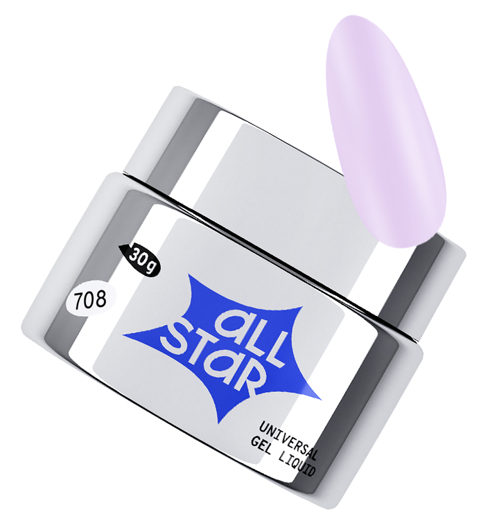 Гель скульптурный низкой вязкости ALL STAR Lilac 708 Лиловый 30 г