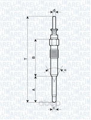 Свеча накаливания Magneti Marelli 062900023304