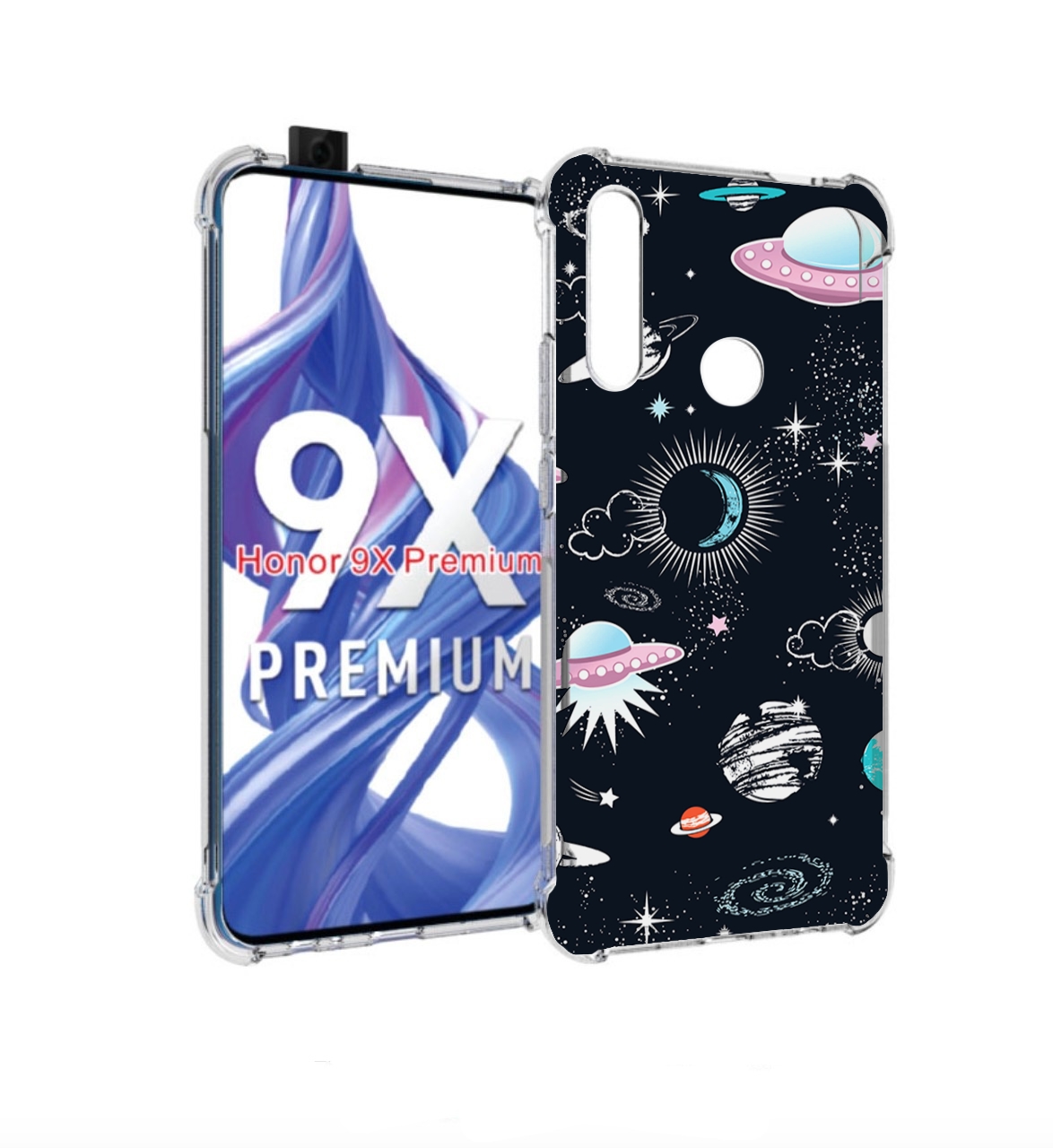 

Чехол бампер MyPads космос-мини-картинки для Honor 9X (STK-LX1)/, Прозрачный, Tocco