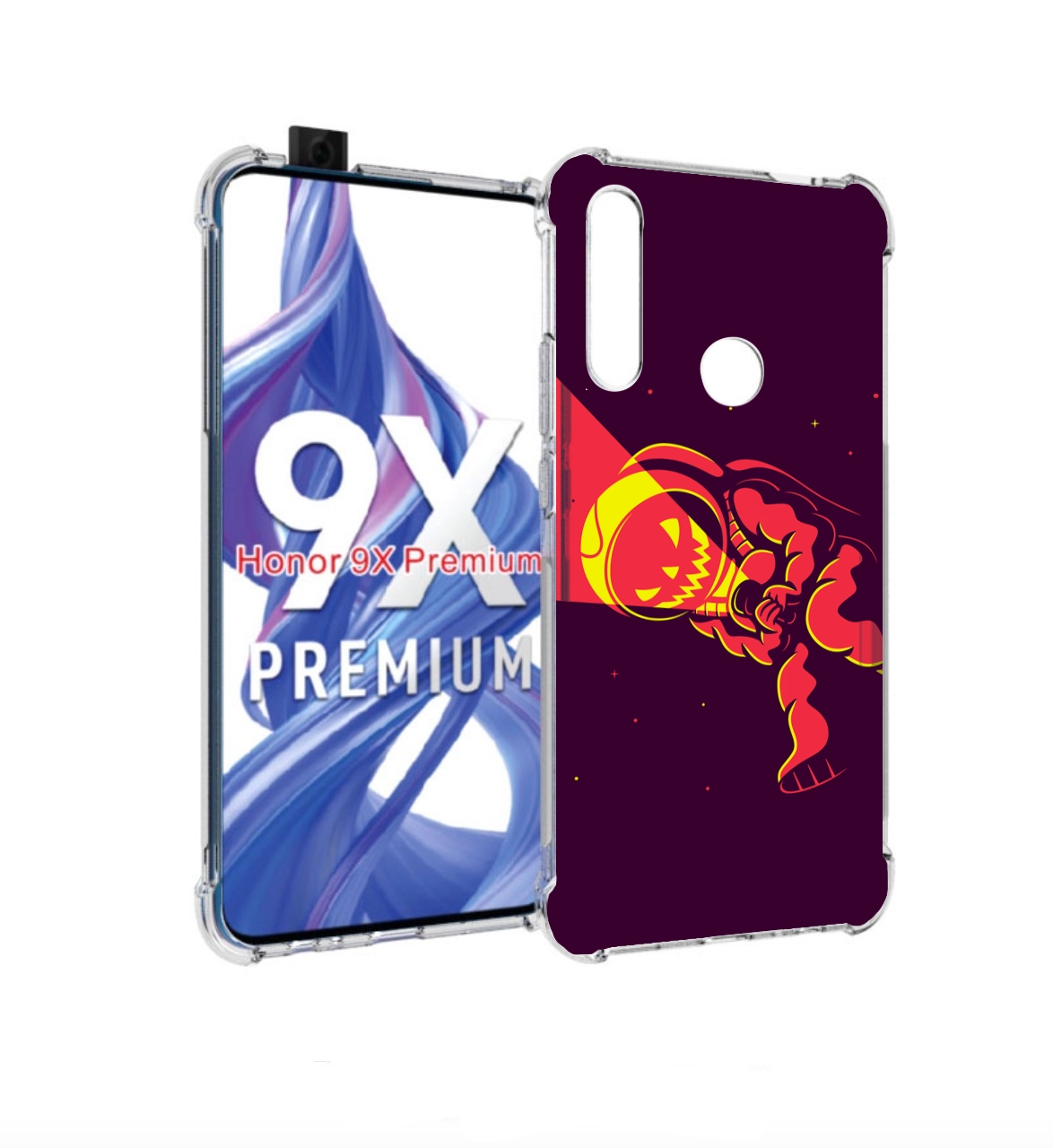 

Чехол бампер MyPads космонавт-в-хеллуин для Honor 9X (STK-LX1), Прозрачный, Tocco