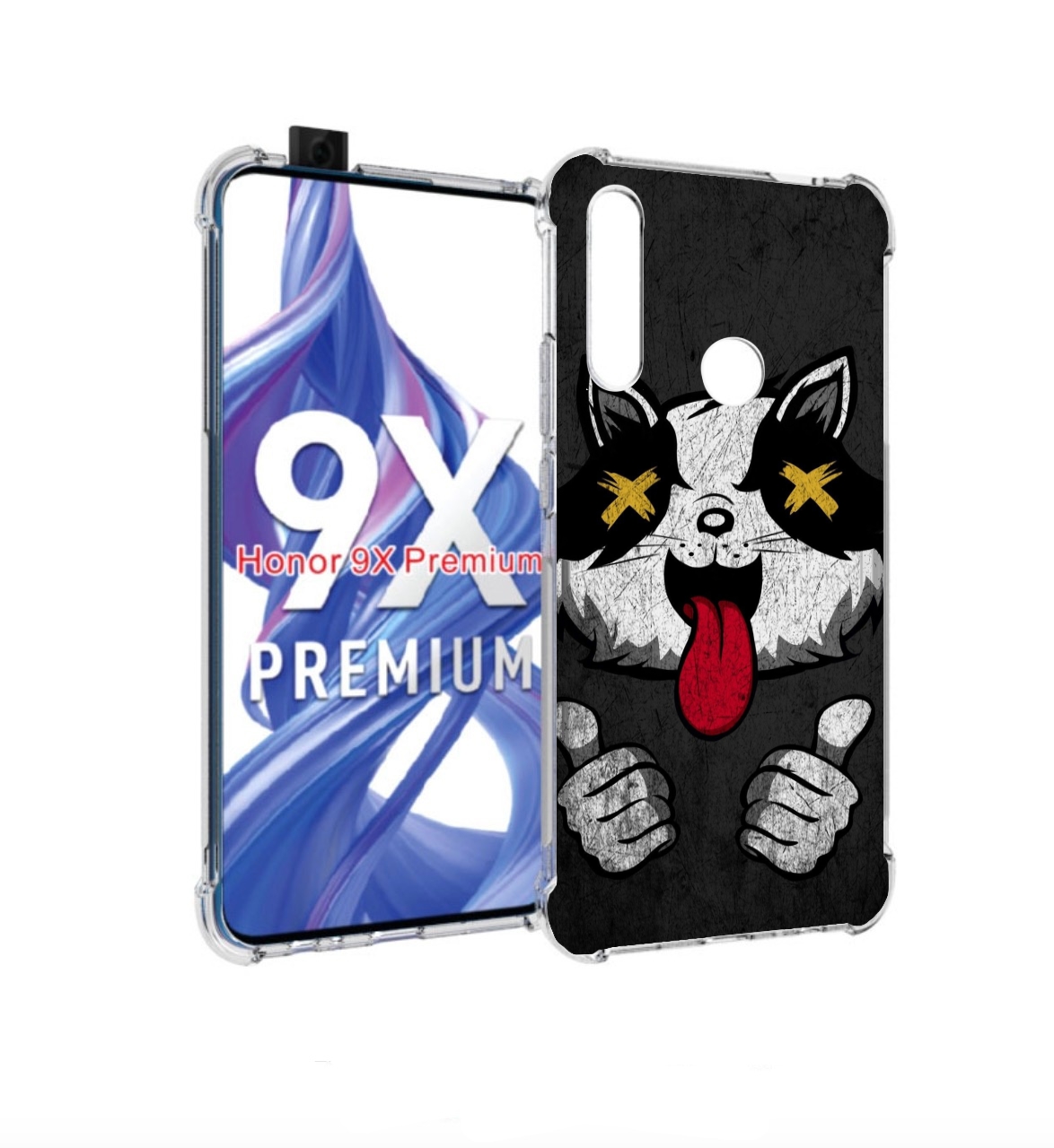 

Чехол бампер MyPads классный зверек для Honor 9X (STK-LX1)/Huawe, Прозрачный, Tocco