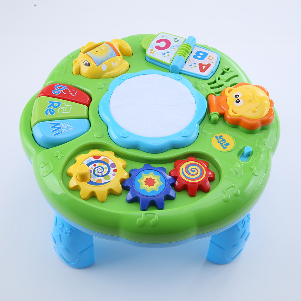 TOT KIDS Развивающий столик 2в1 Лёва (свет,звук) 30*30*18 см (в кор.18 шт.)