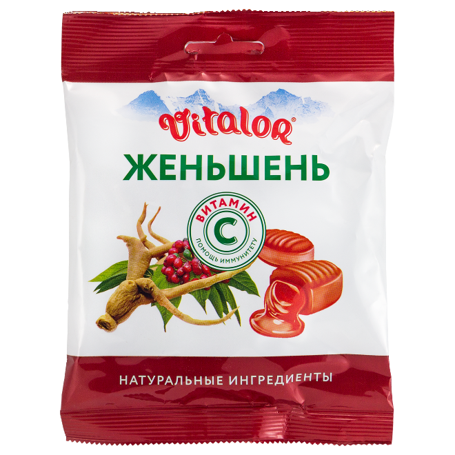 

Леденцовая карамель с витамином С Виталор сженьшень 60 г