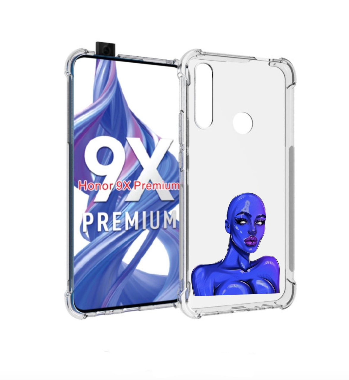 

Чехол бампер MyPads инопланетянка для Honor 9X (STK-LX1)/Huawei, Прозрачный, Tocco