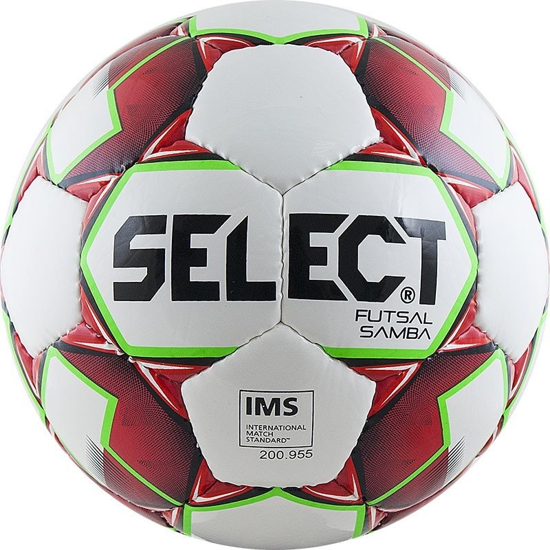 фото Мяч футзал. select futsal samba 852618-003, р.4, ims, 32пан, глянц.труч.сш,бел-красн-зелен