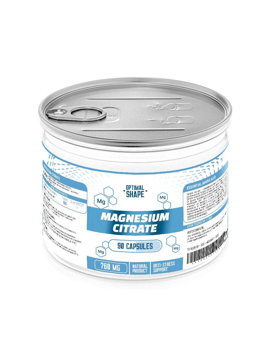 Магнезиум цитрат Optimal Shape 90 капсул