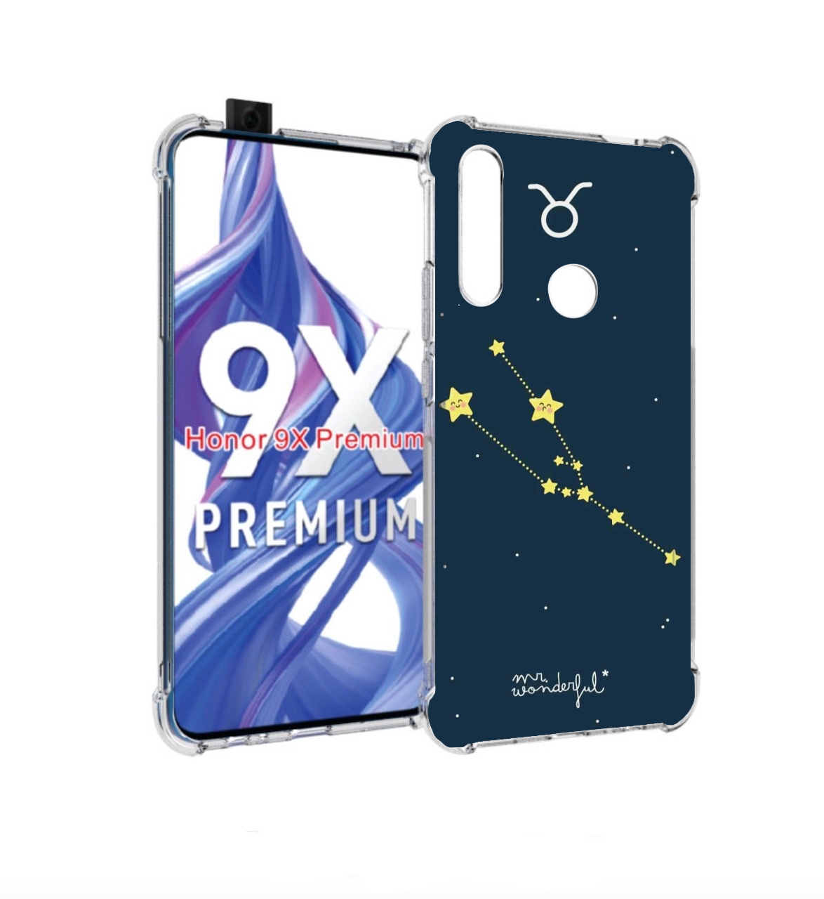 

Чехол бампер MyPads знак-зодиака-телец-4 для Honor 9X (STK-LX1), Прозрачный, Tocco
