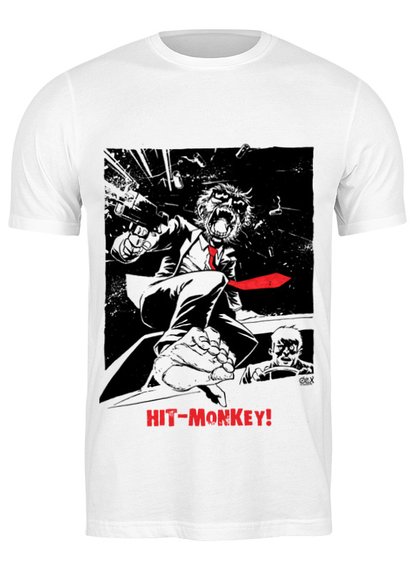 

Футболка мужская Printio Hit-monkey! 1034336 белая 3XL, Hit-monkey! 1034336