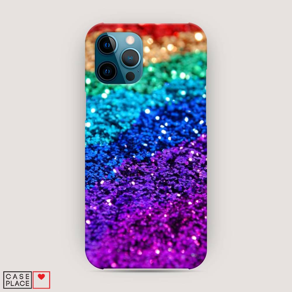 

Пластиковый чехол "Блестящая радуга рисунок" на Apple iPhone 12 Pro Max, 12720-2
