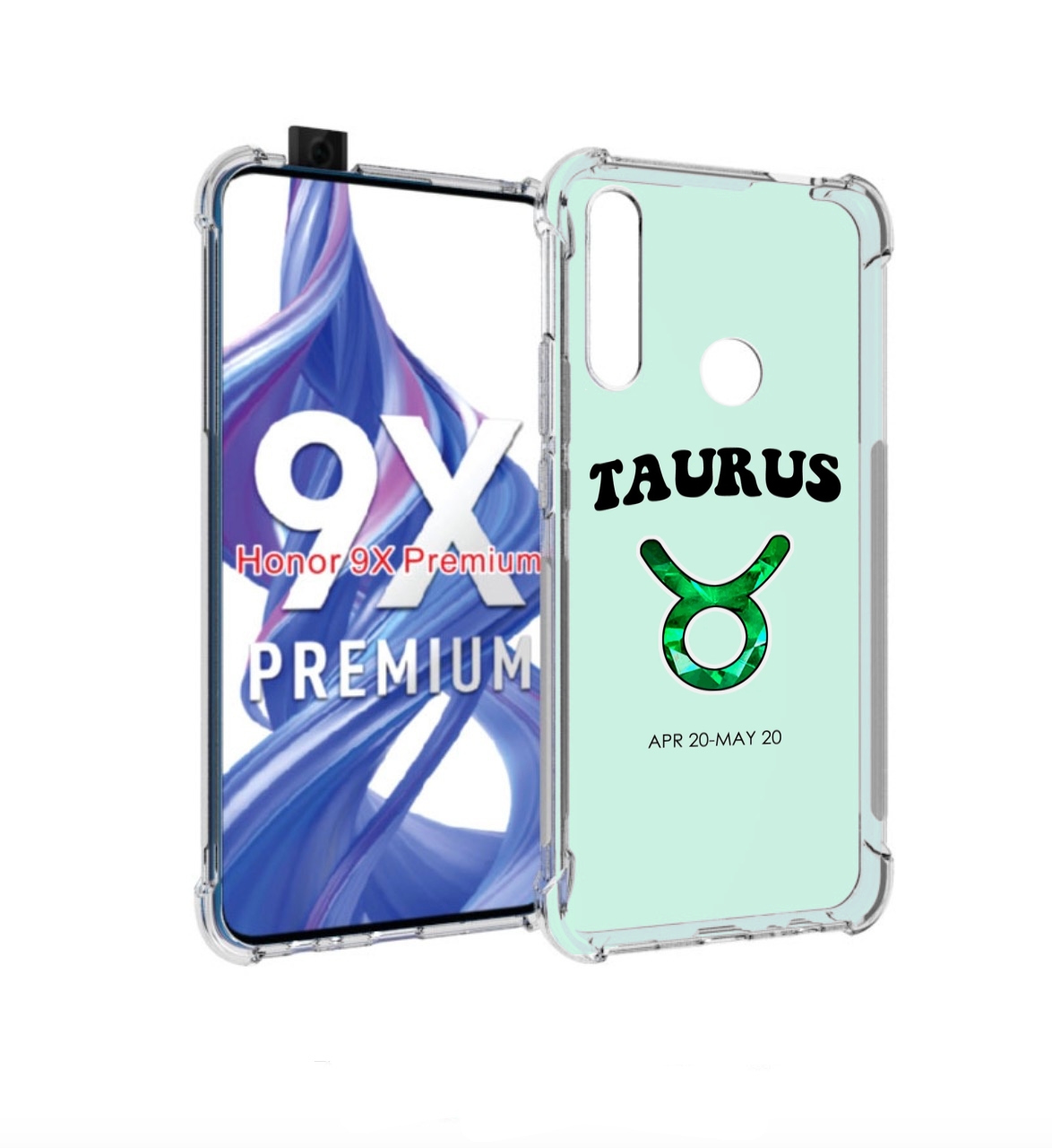 

Чехол бампер MyPads знак-зодиака-телец-1 для Honor 9X (STK-LX1)/, Прозрачный, Tocco