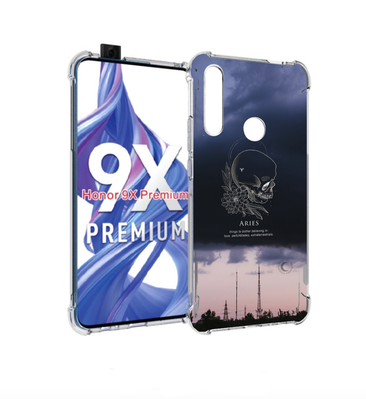 

Чехол бампер MyPads знак-зодиака-овен-4 для Honor 9X (STK-LX1)/H, Прозрачный, Tocco
