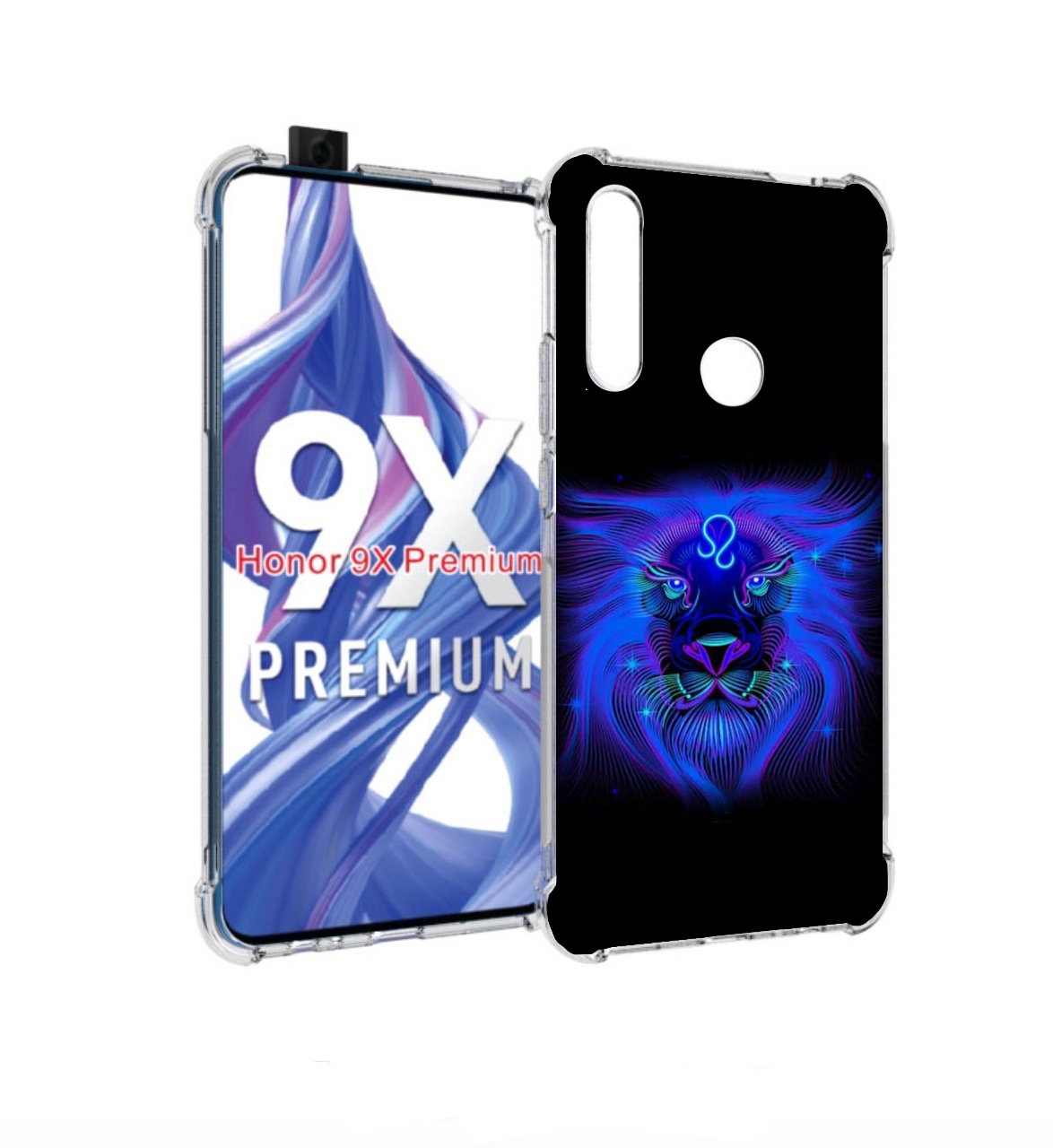 

Чехол бампер MyPads знак-зодиака-лев-3 для Honor 9X (STK-LX1)/Hu, Прозрачный, Tocco