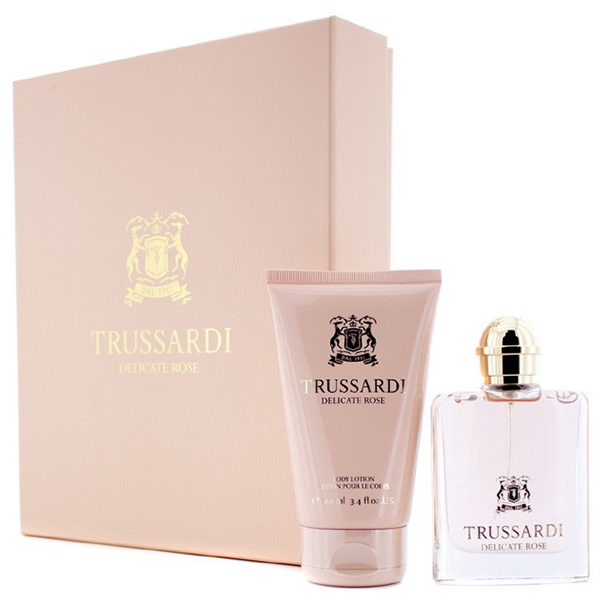 Женский набор Trussardi Delicate Rose Туалетная вода 50мл лосьон для тела 100мл