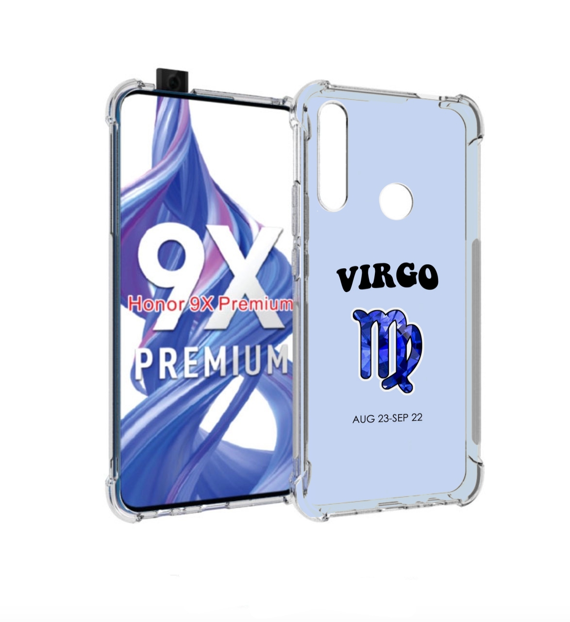 

Чехол бампер MyPads знак-зодиака-дева-1 для Honor 9X (STK-LX1), Прозрачный, Tocco