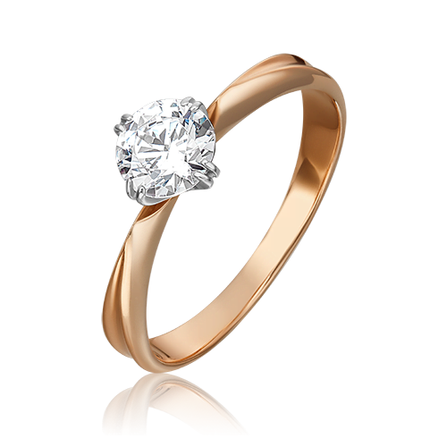 

Кольцо из комбинированного золота с фианитом р.  PLATINA jewelry 01-0954-00-501-1111-38, 01-0954-00-501-1111-38_p1