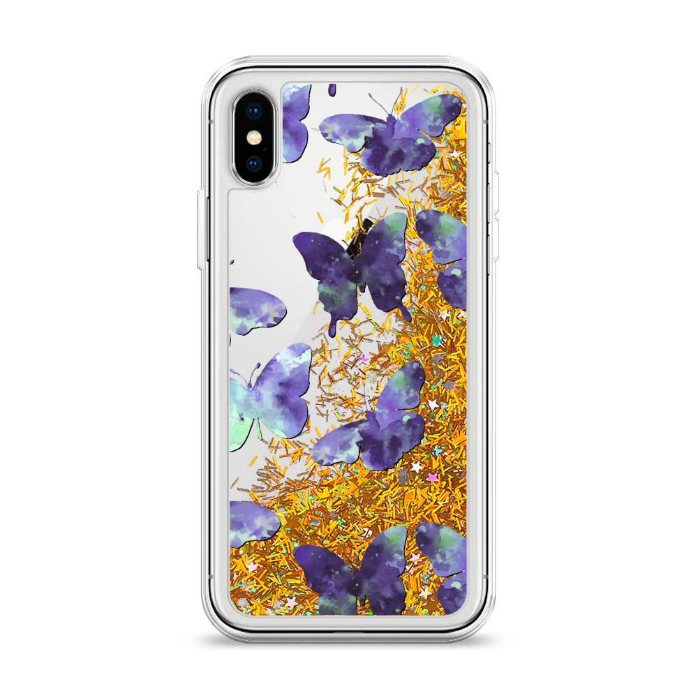 

Чехол Awog на Apple iPhone XS (10S) / Айфон XS (10S) "Бабочки отпечатки", 11890-1