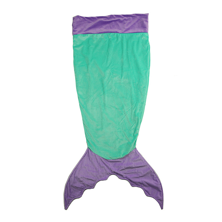 фото Одеяло-плед markethot хвост русалки, зеленый/фиолетовый nobrand