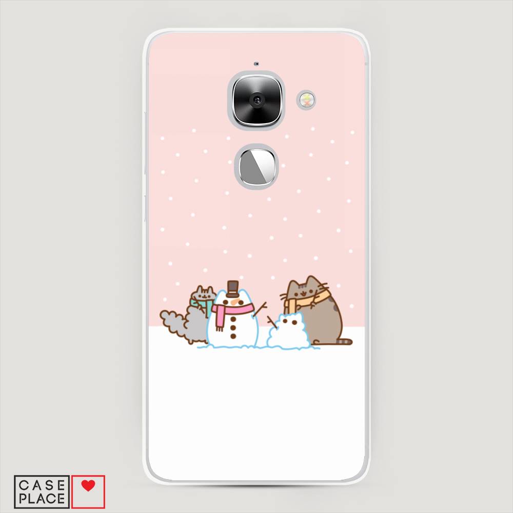 

Чехол на LeEco Le 2 "Котики в снегу", Розовый;белый;серый, 140150-5