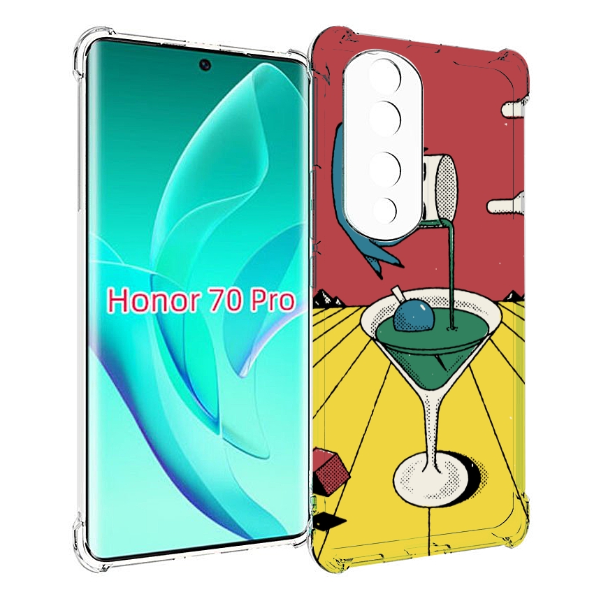 

Чехол MyPads необычный напиток для Honor 70 Pro / 70 Pro Plus, Прозрачный, Tocco