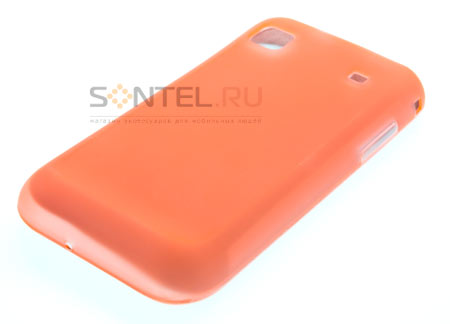 

Силиконовый чехол для Samsung i9000/i9001 оранжевый в тех.уп.