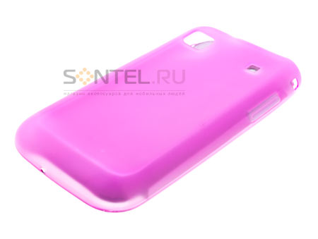 

Силиконовый чехол для Samsung i9000/i9001 сиреневый в тех.уп., Фиолетовый