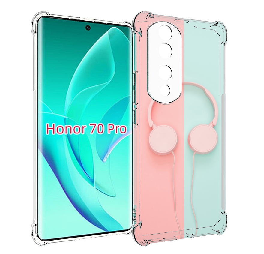 

Чехол MyPads наушники-минимализм для Honor 70 Pro / 70 Pro Plus, Прозрачный, Tocco