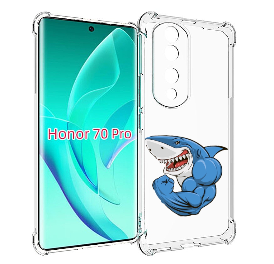 

Чехол MyPads накаченная акула для Honor 70 Pro / 70 Pro Plus, Прозрачный, Tocco