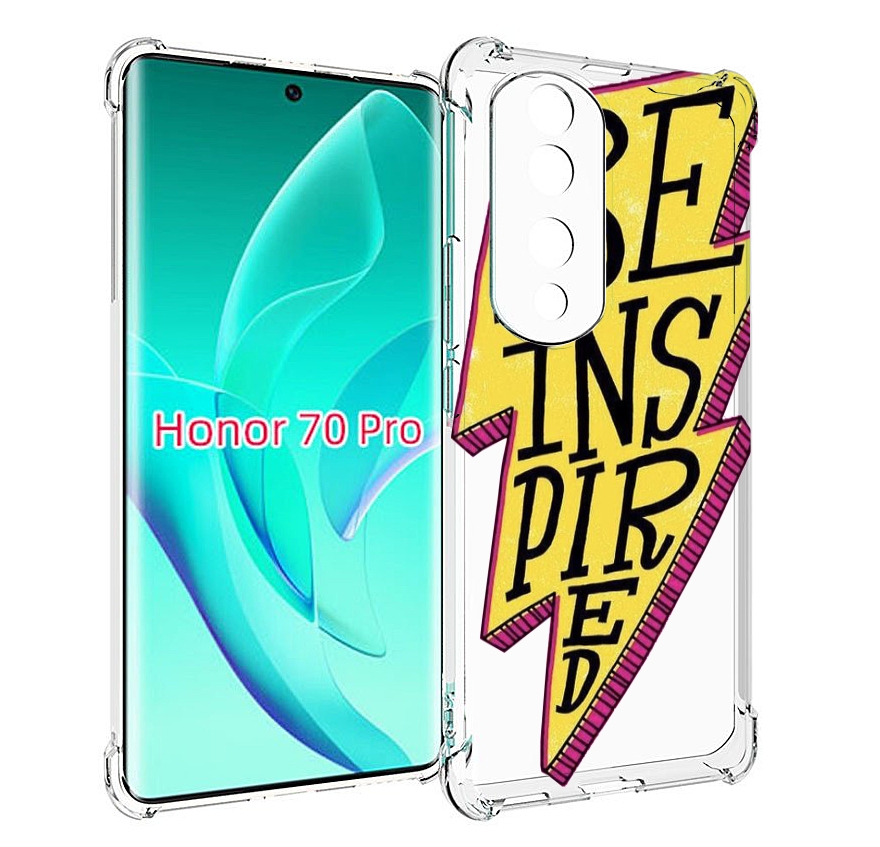 

Чехол MyPads надпись в желтой молнии для Honor 70 Pro / 70 Pro Plus, Прозрачный, Tocco
