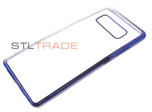 

силиконовый чехол с каймой для Samsung Note 8 синий