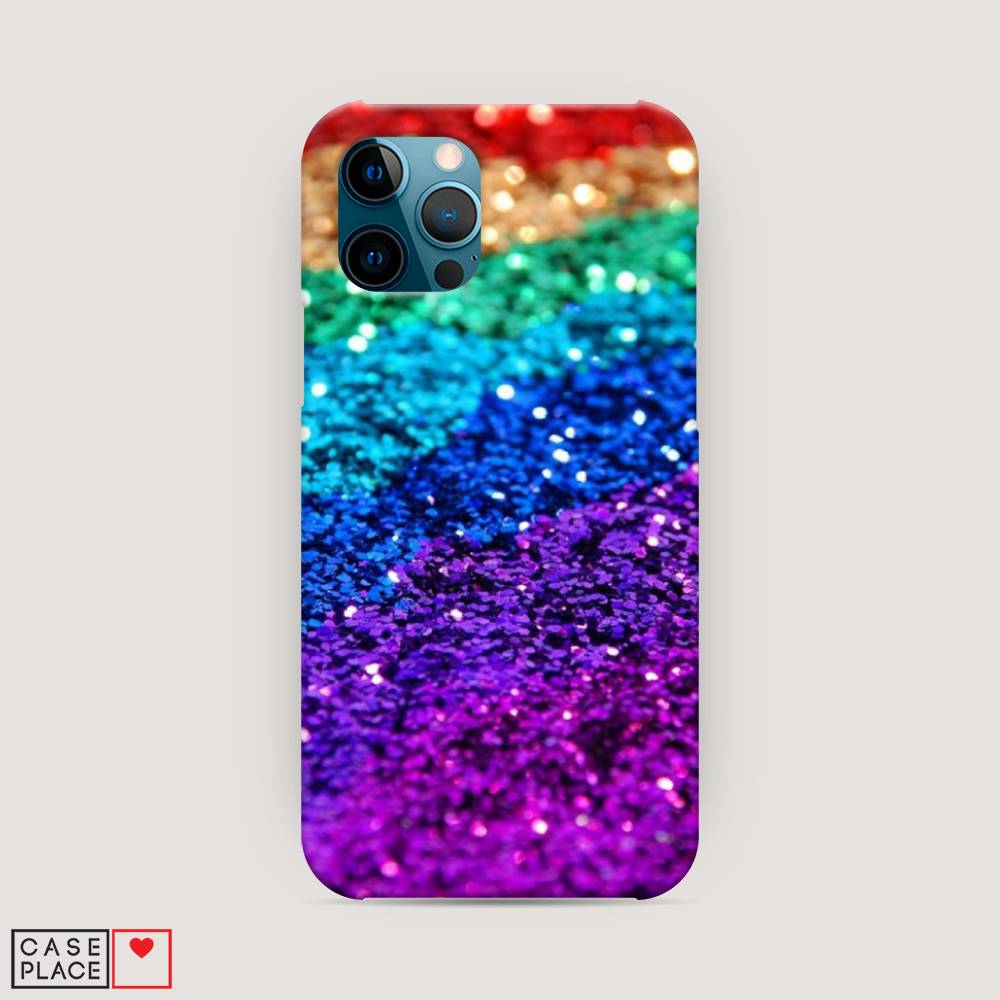 

Пластиковый чехол "Блестящая радуга рисунок" на Apple iPhone 12 Pro, 12820-2