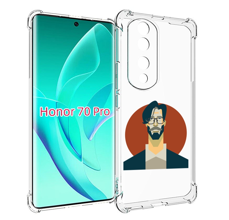 

Чехол MyPads мужичек-в-очках для Honor 70 Pro / 70 Pro Plus, Прозрачный, Tocco